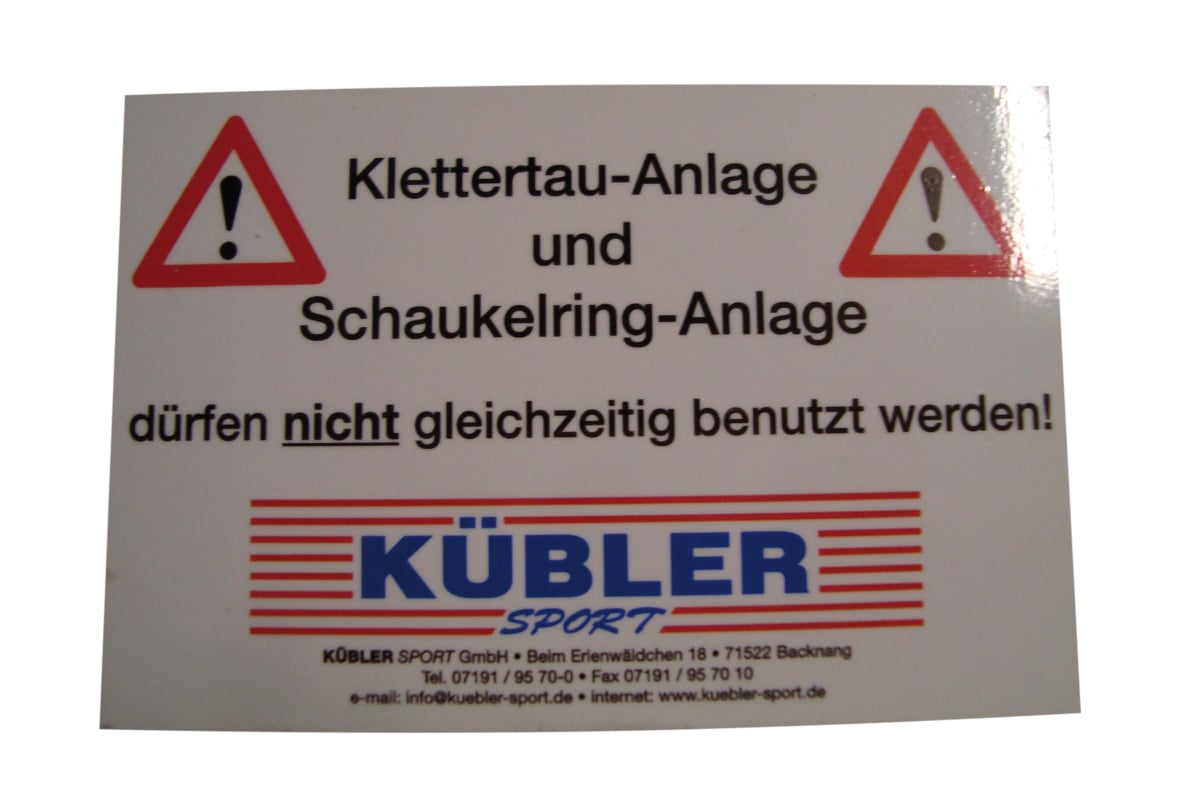 Stickers for climbing rope facility