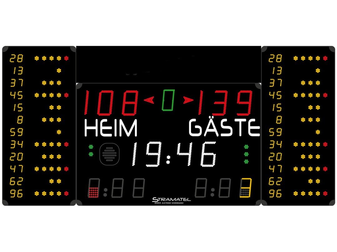 Stramatel® Multisport MD Indoor Scoreboard, four modules