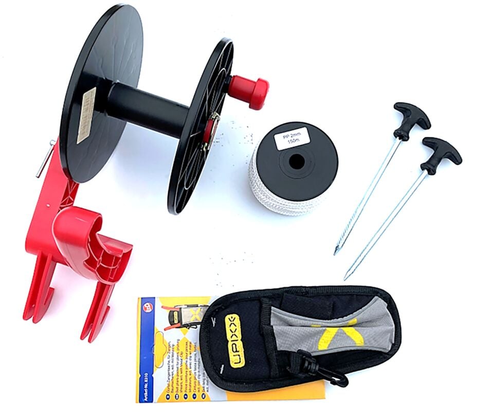 First line marking set with hand reel and 150 m cord