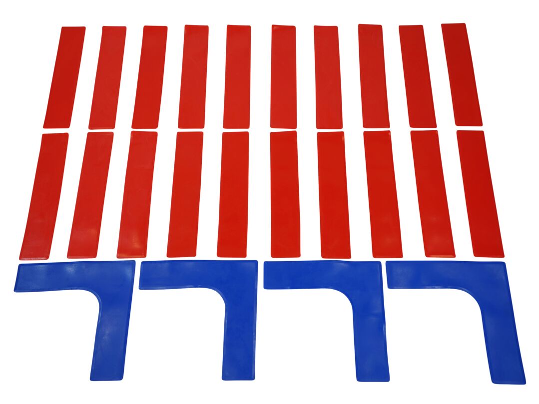 tanga sports® Floor Marking Set Lines and Corners, Set of 24