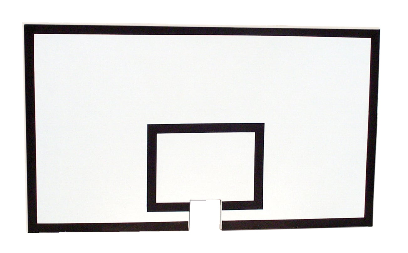 Basketball game board made of fiberglass, with hoop cutout