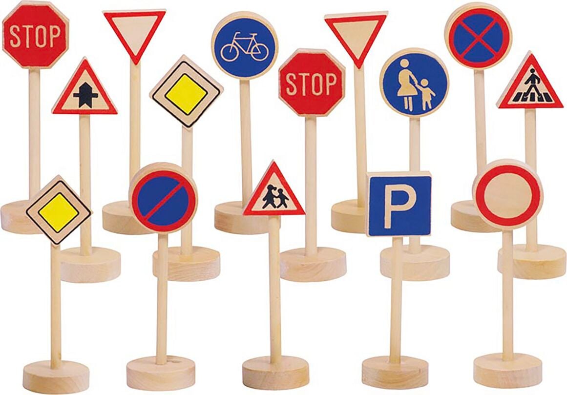 goki® Traffic Sign Set, 15 pieces