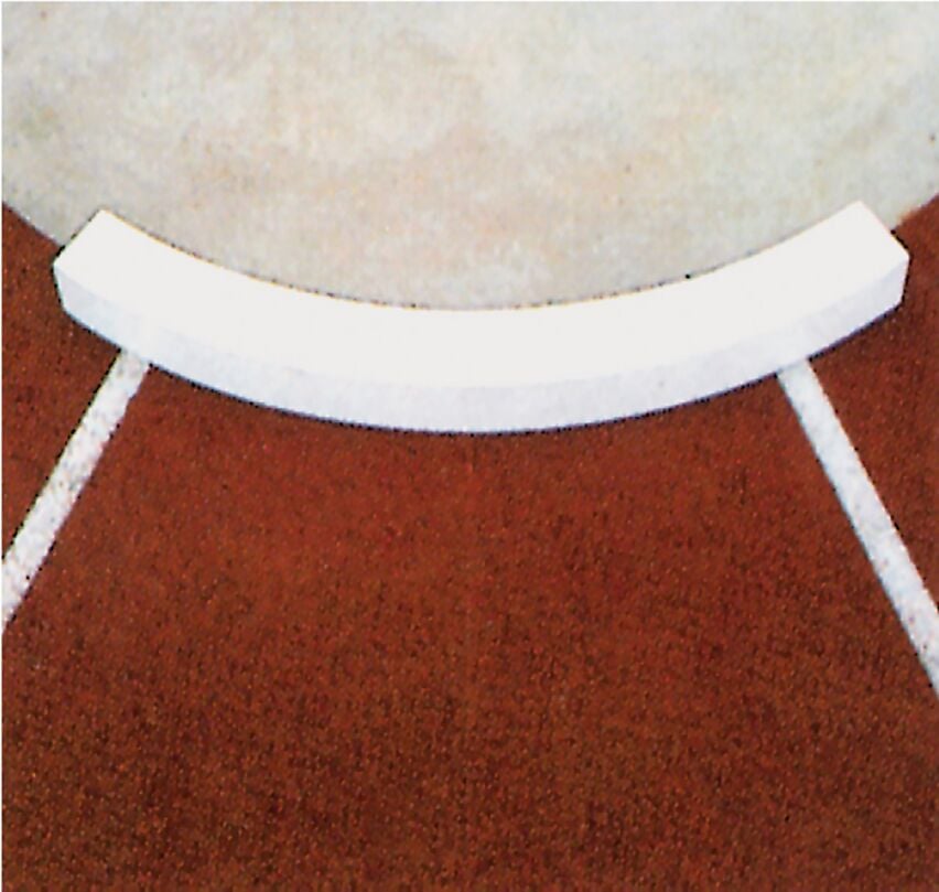 Shot put toe board made of full plastic