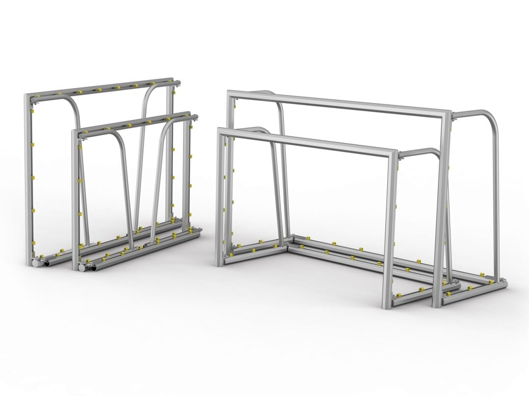 Kübler Sport® Mini Training Goal FUN with octagonal profile and foldable net brackets