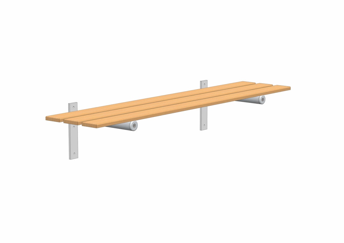 rontec® Changing Room Bench, Wall-mounted