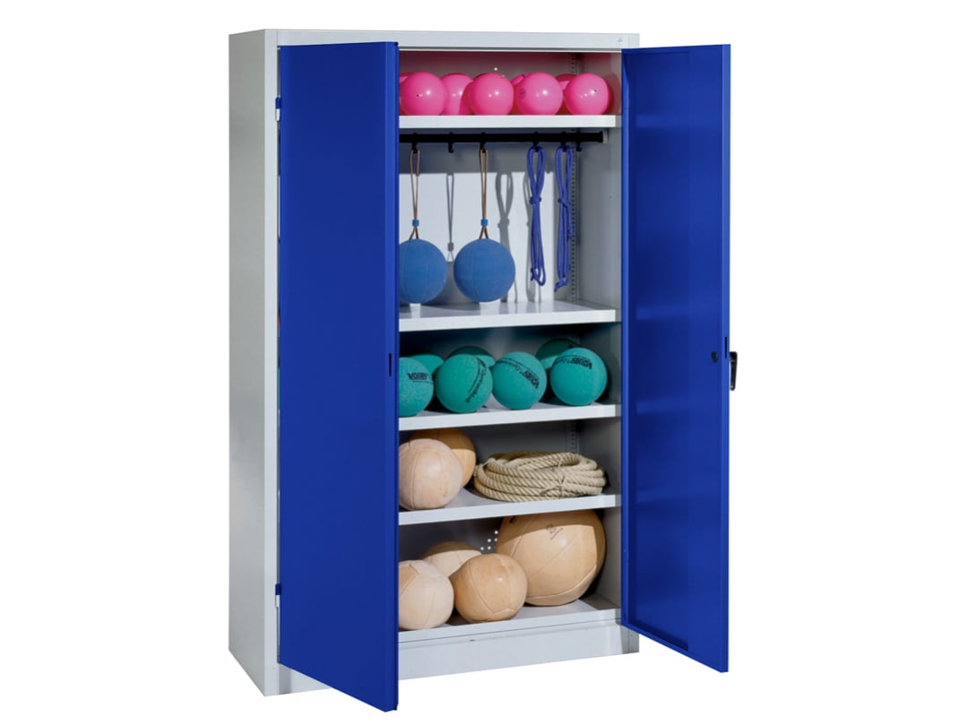 C+P® Material Cabinet with Hanging Rod, Swinging Doors