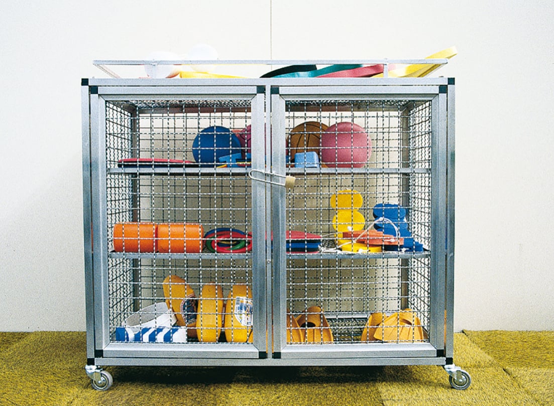 Cart for swimming pools, 3 compartments