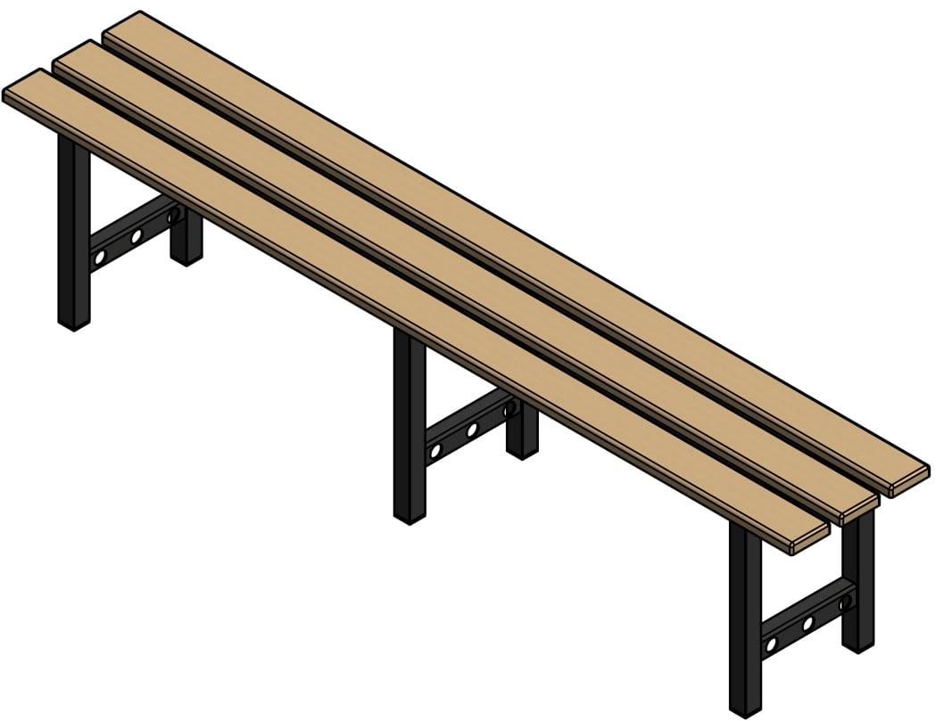 Changing room benches