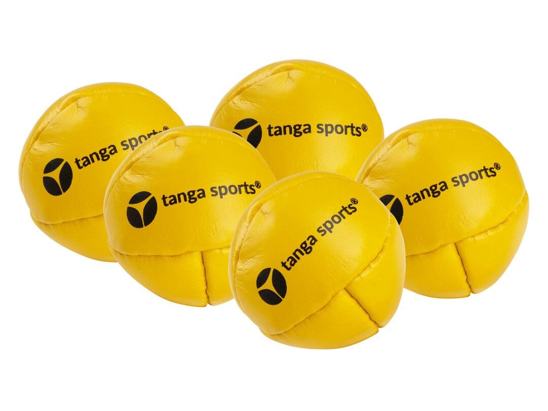 tanga sports® 5-piece Leather Throwing Ball Set