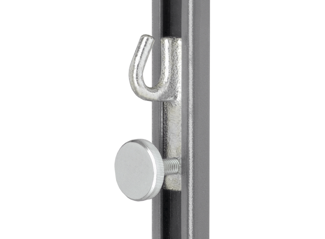 Slide hook for wall game rail