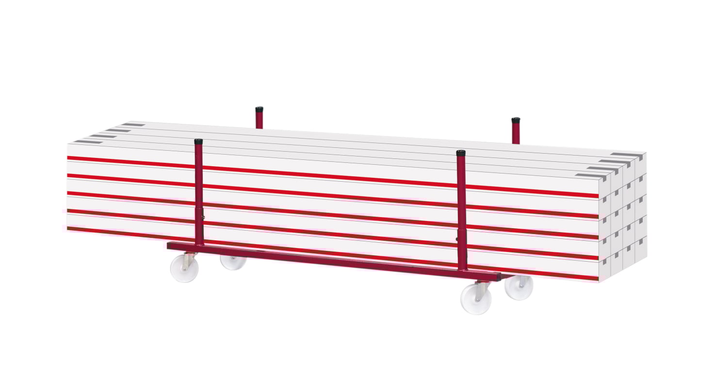 Transport cart for indoor hockey boards