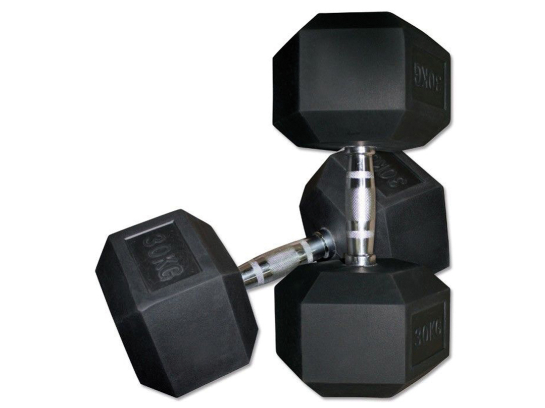 tanga sports® Dumbbell Set Hex, Rubberized