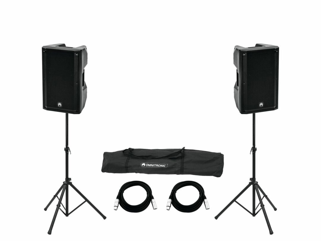 OMNITRONIC Set 2x XKB-212A incl. speaker stand