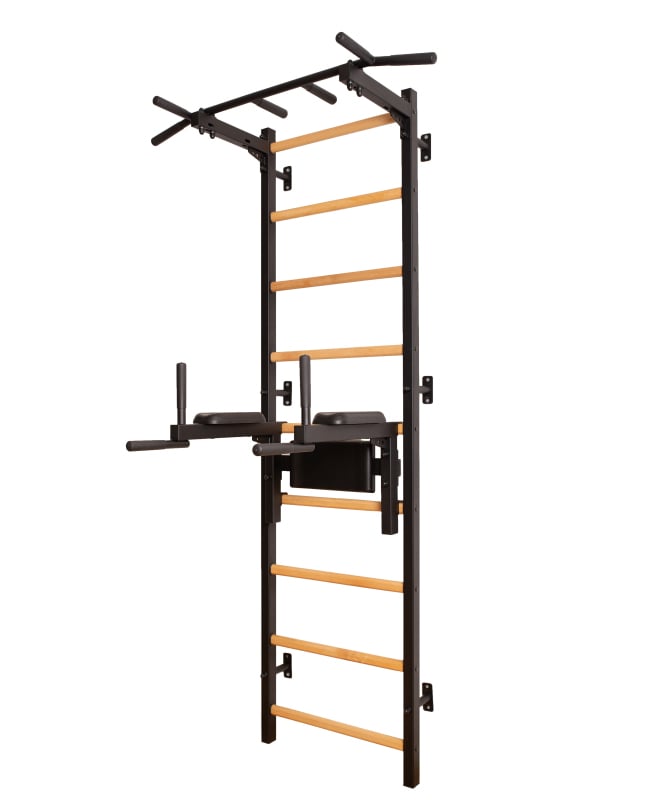 BenchK® Wall Bars 722 with Fixed Pull-Up Bar & Dip Bars