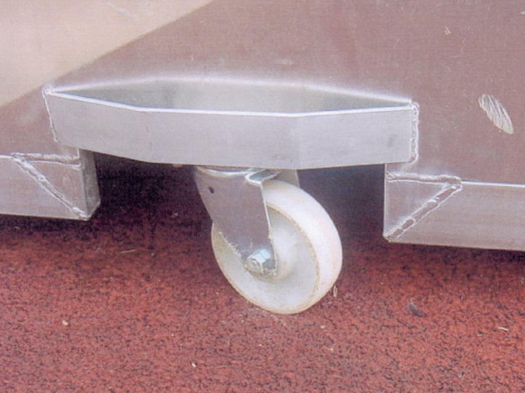 Caster wheels for high jump cover