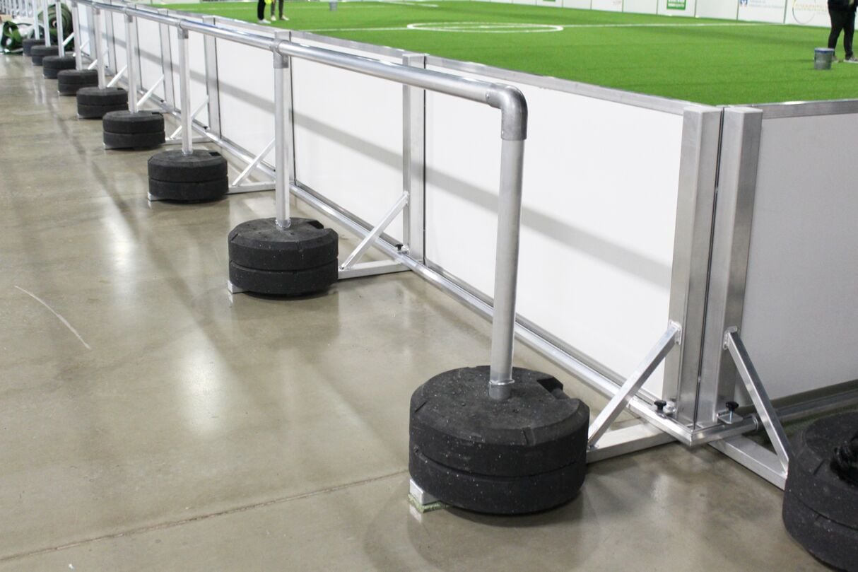 Add-on Free-standing Indoor Rink Boards PREMIUM: Handrail