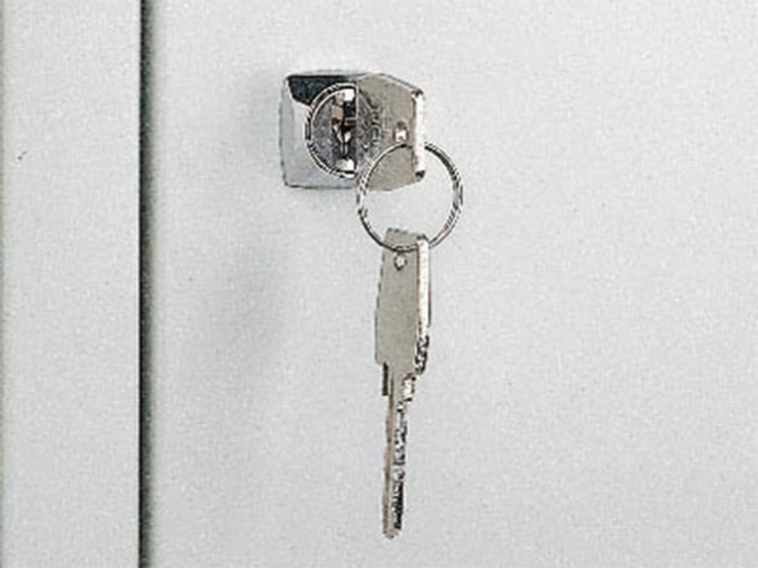 Replacement key for equipment cabinet