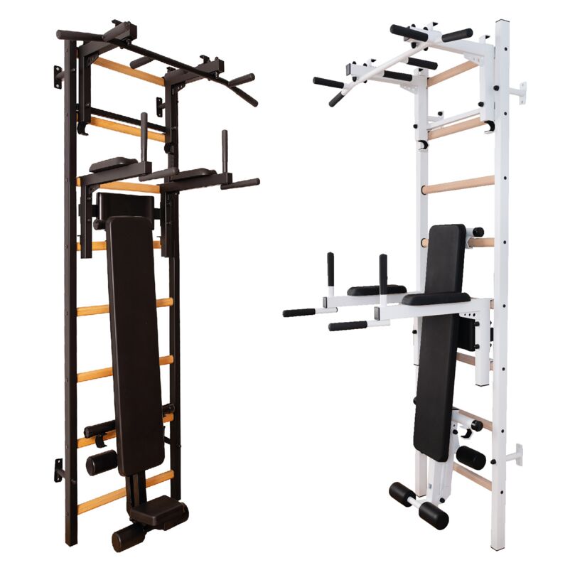 BenchK® Stall Bars 233 with Pull-Up Bar, Dip Bars & Training Bench