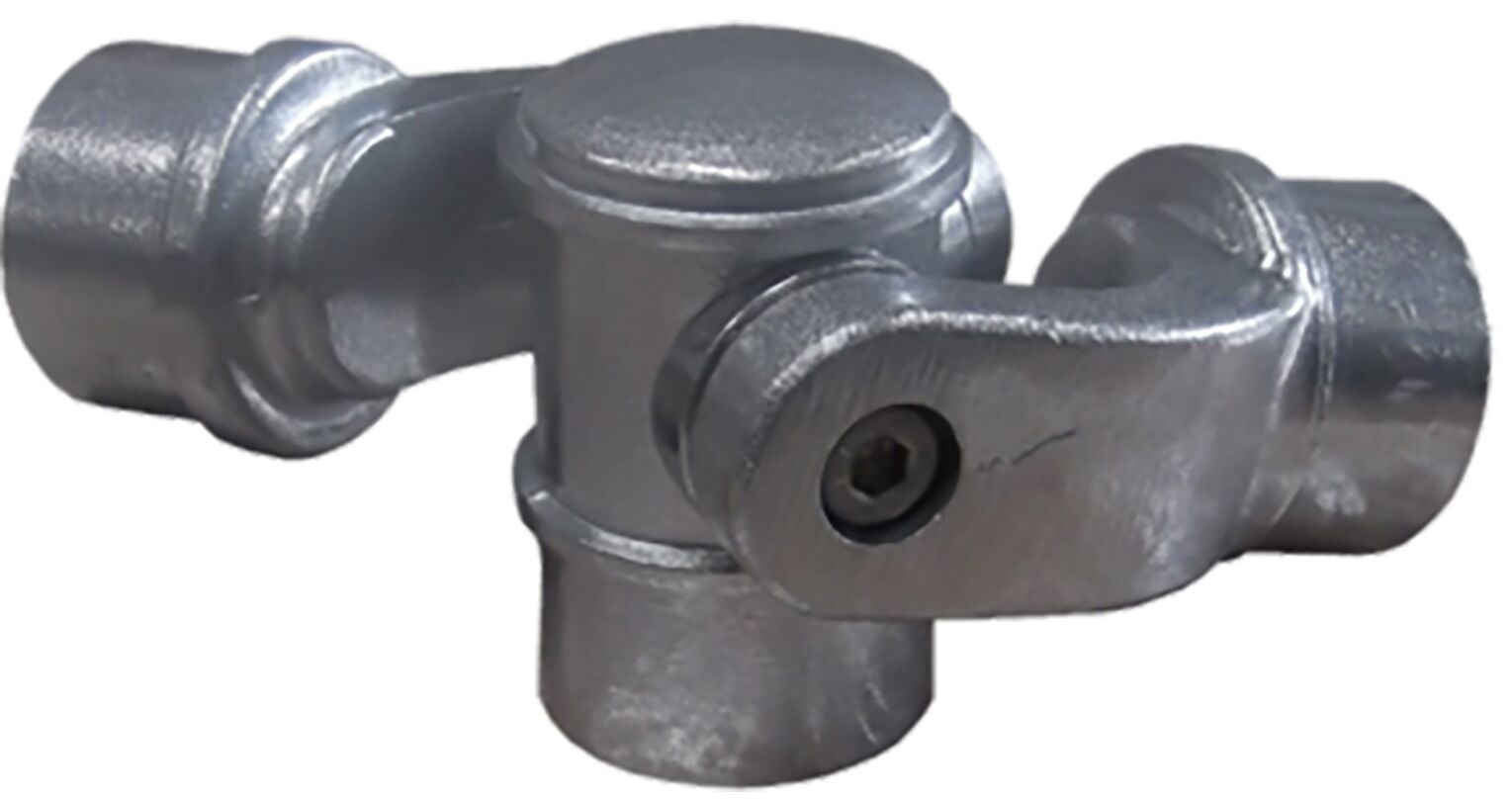 Double joint piece for barrier system