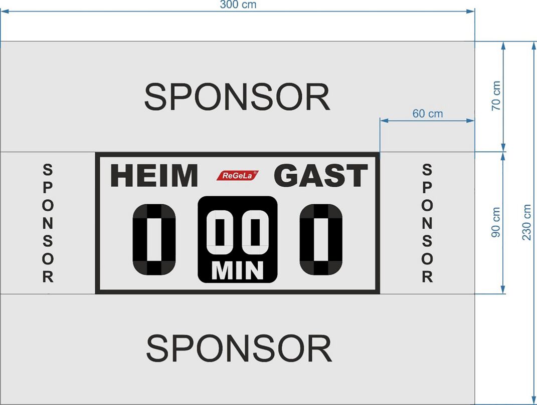 Advertising wall 300 x 230 cm