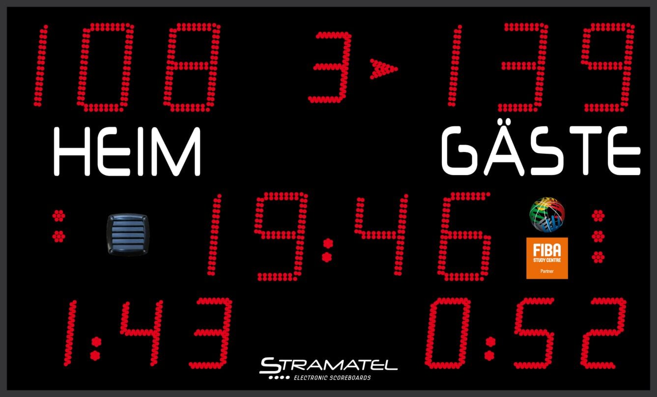 Stramatel® Multisport Pro Outdoor Scoreboard, one module
