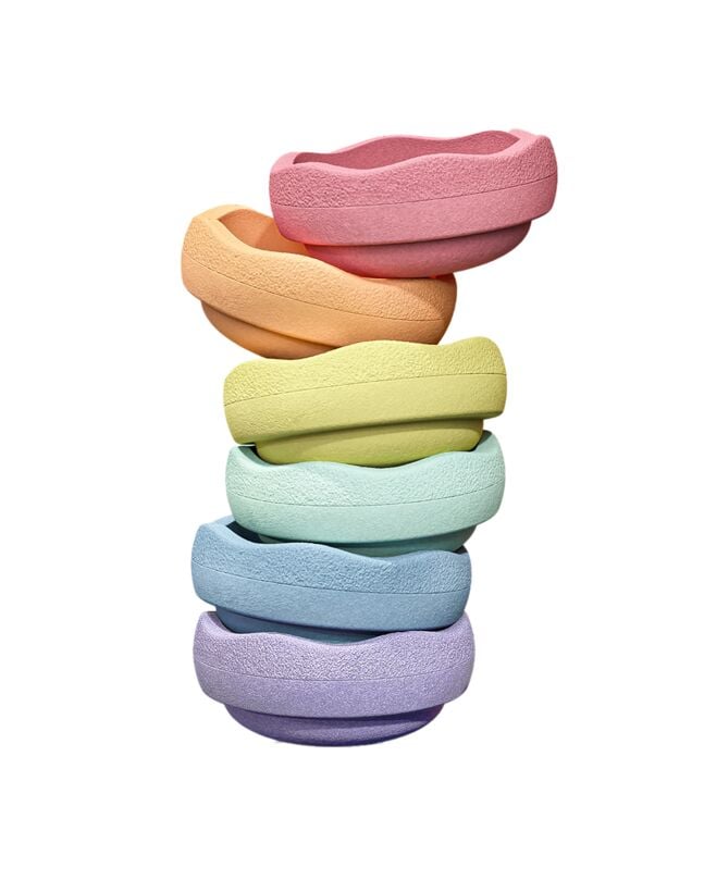 Stapelstein® Original Grow Rainbow Pastel, Set of 6