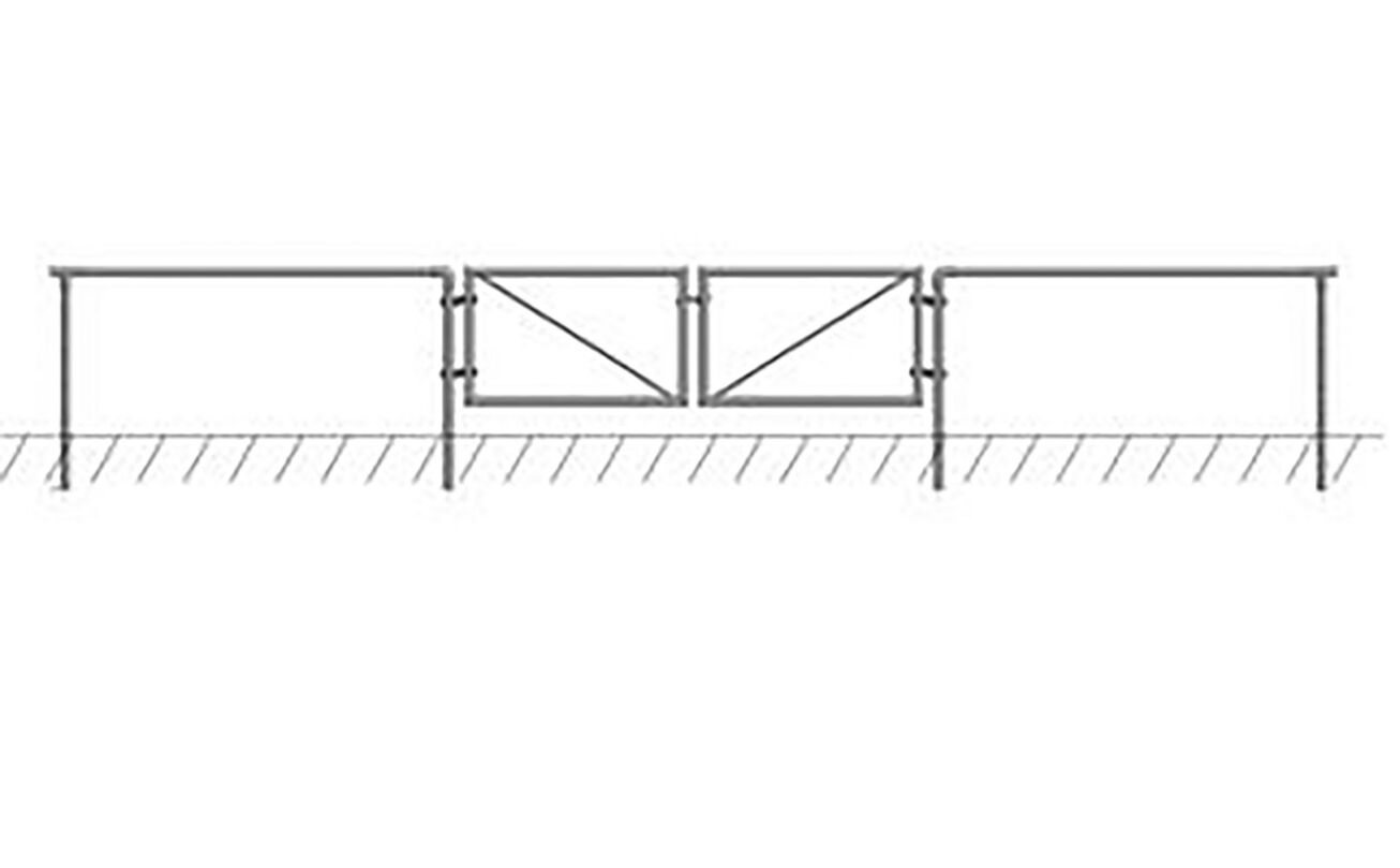 Double wing door for barrier systems