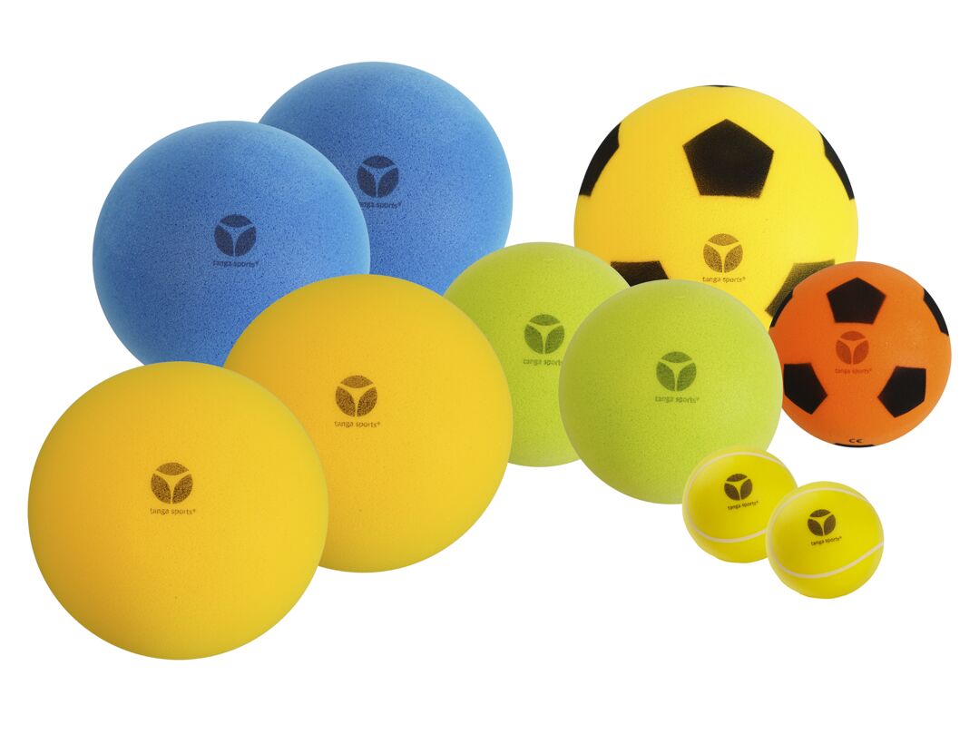 tanga sports® 10-piece Set of Soft Foam Balls MIX