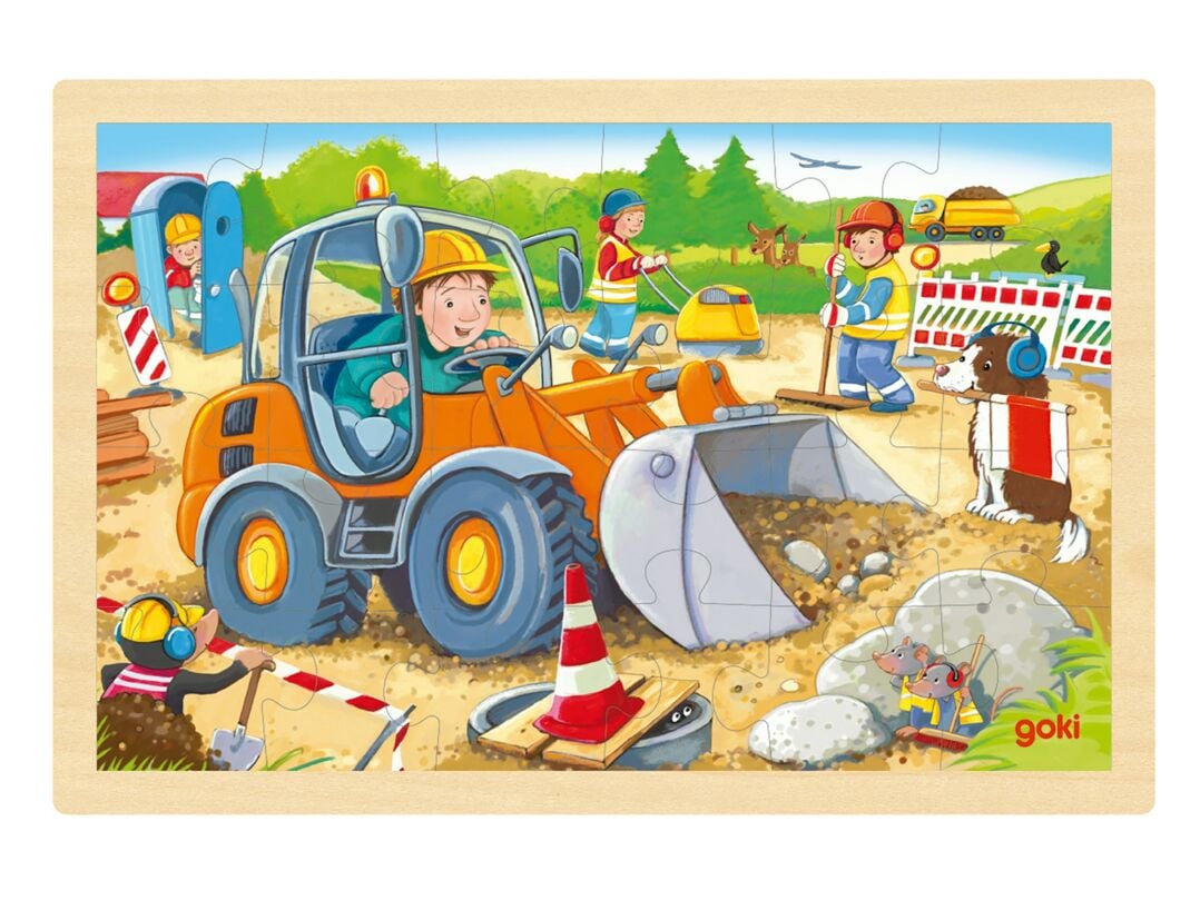 goki® Insert Puzzle Construction Site