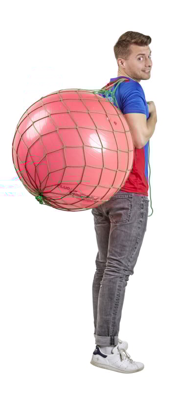 Ball net for exercise balls