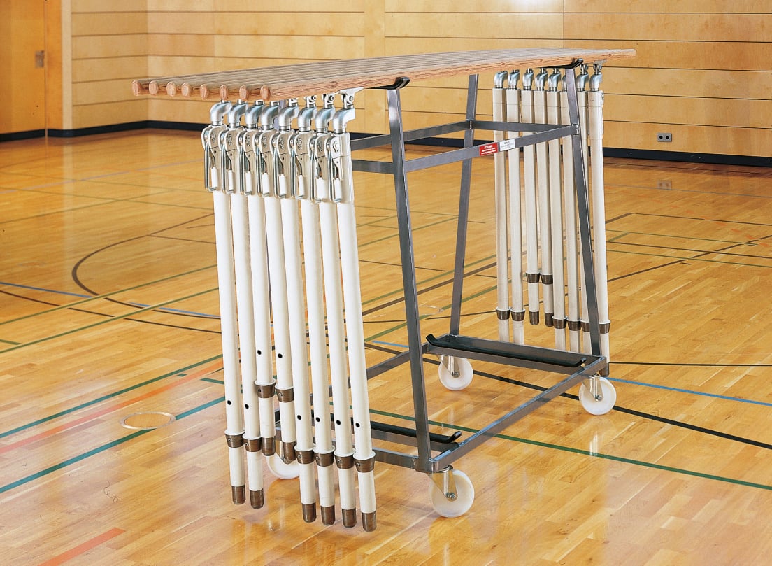 Transport trolley for 4 sleeve-mounted parallel bars