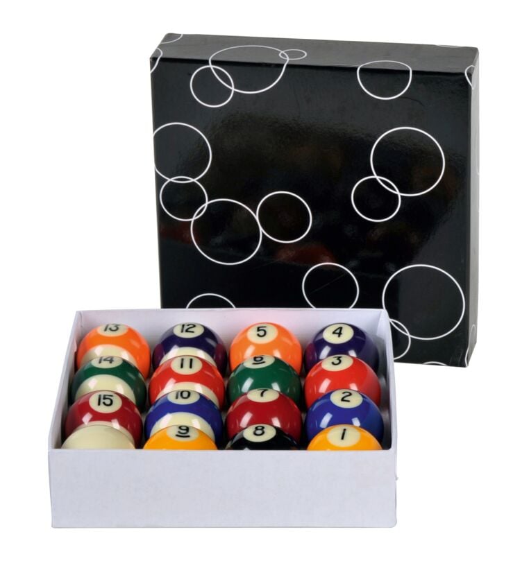 Pool billiard balls, set of 16