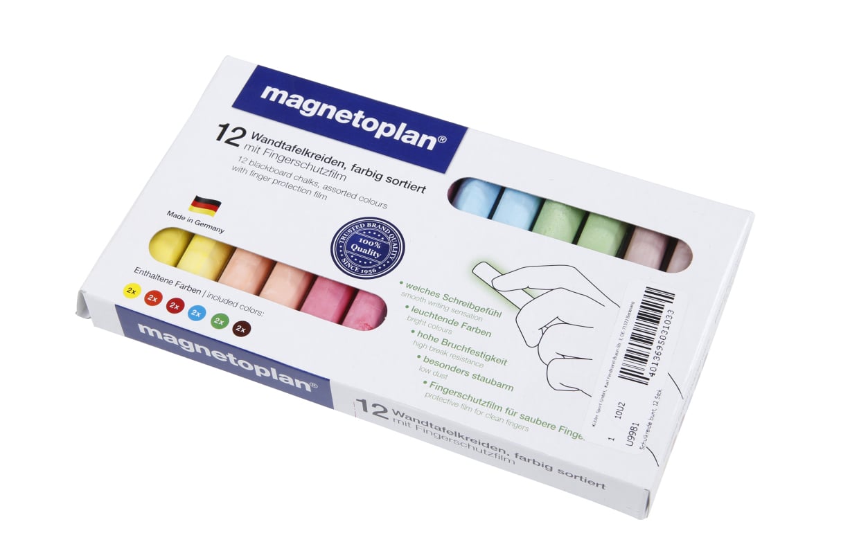 Colored School Chalk, 12 pieces