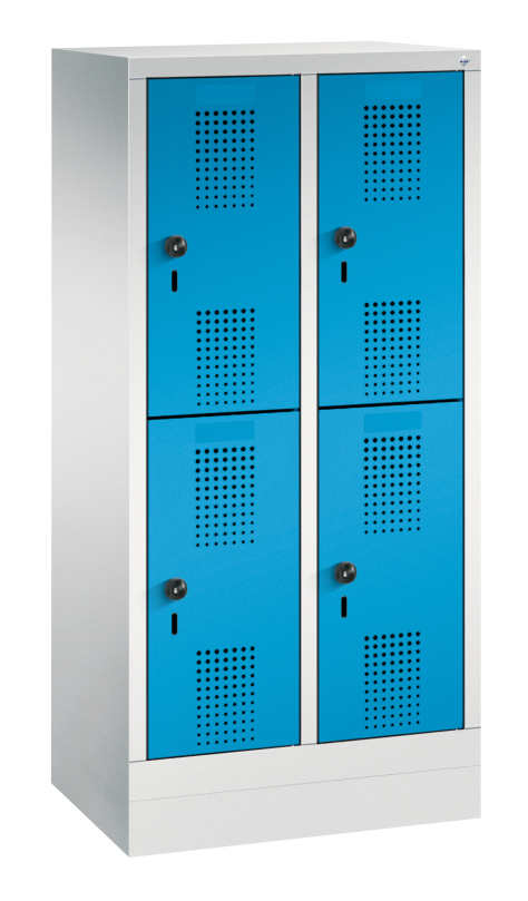 C+P® Evolo Kindergarten Double-Stack Wardrobe Cabinet with Base