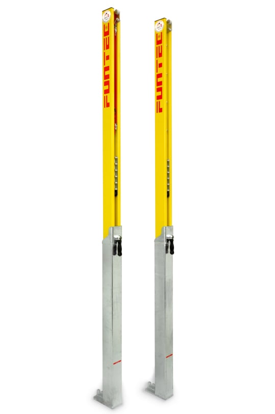 Funtec® Beach Volleyball Net Post PRO BEACH for Switch floor plates