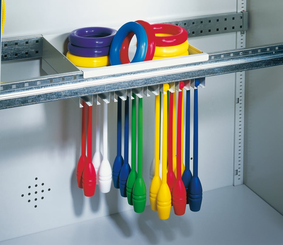 Shelf with clubs holder