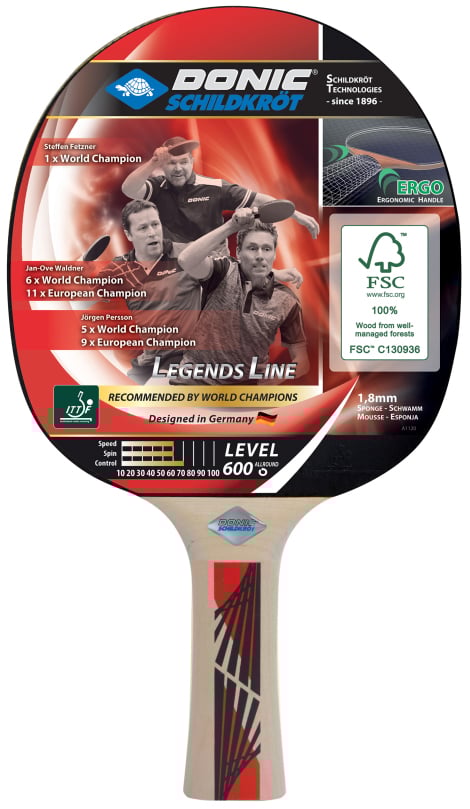 Donic-Schildkröt®  Table Tennis Racket Legends 600 FSC
