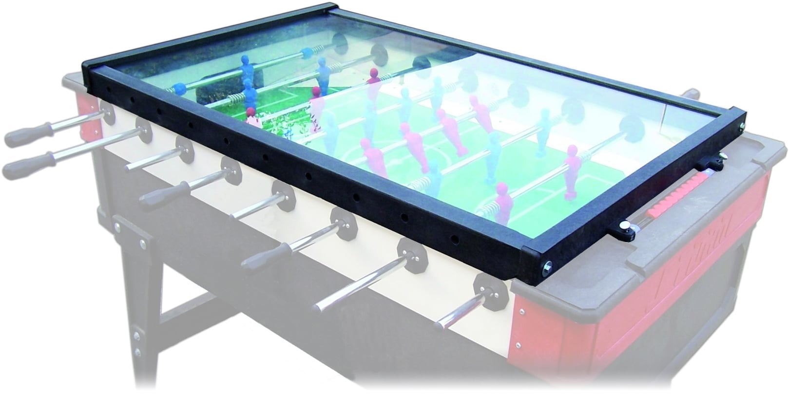 Norditalia® glass cover for table football Storm F-1, F-2, Trolley.