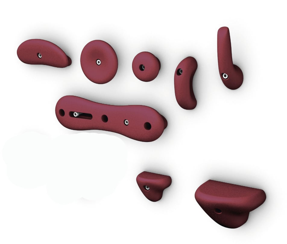 Climbing holds set, 8 pieces