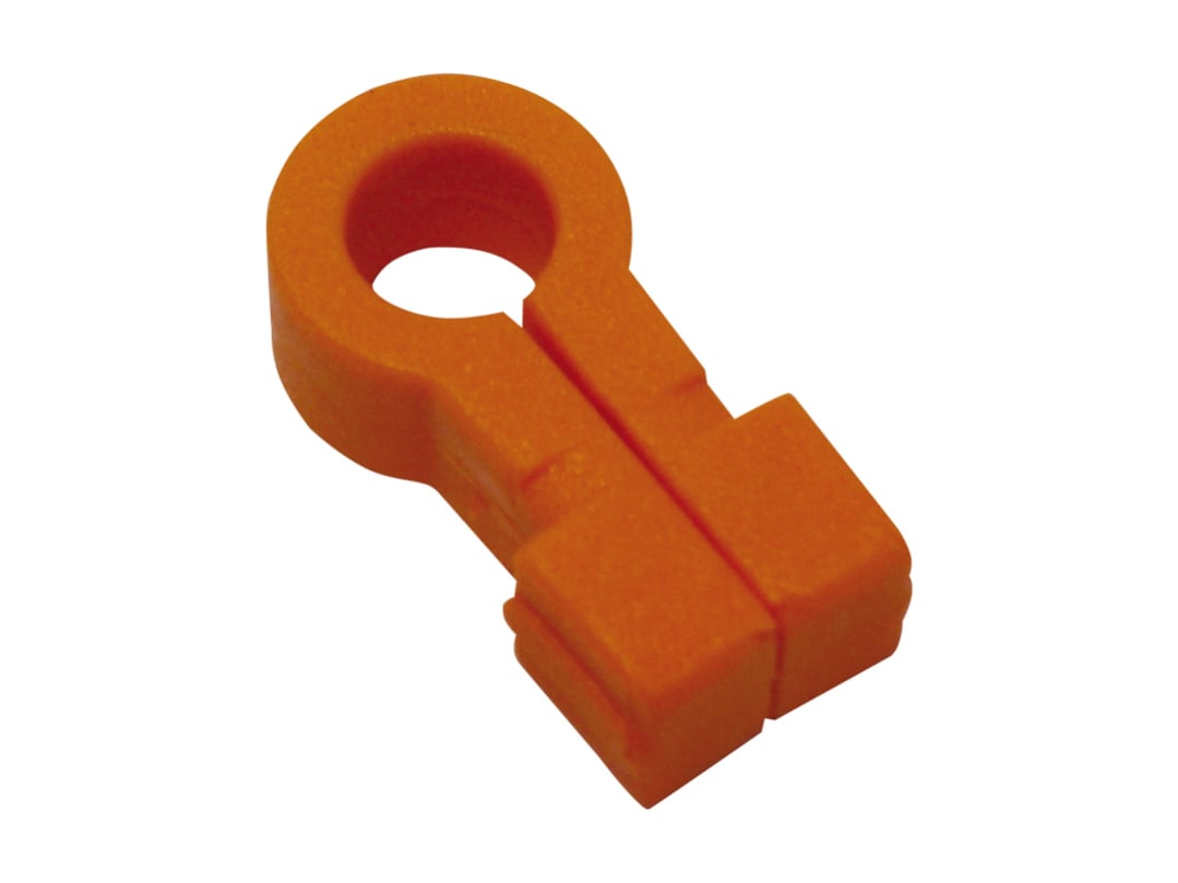 Plastic net holders, orange, 10 pieces.