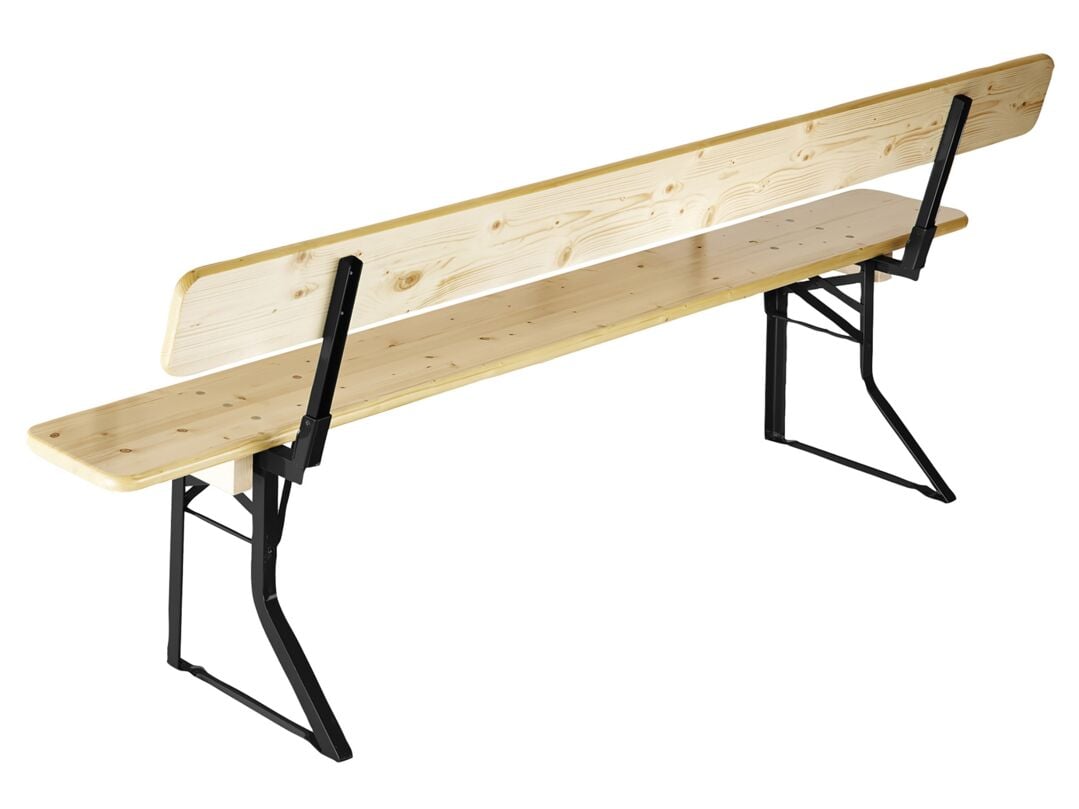 Folding Bench with Backrest