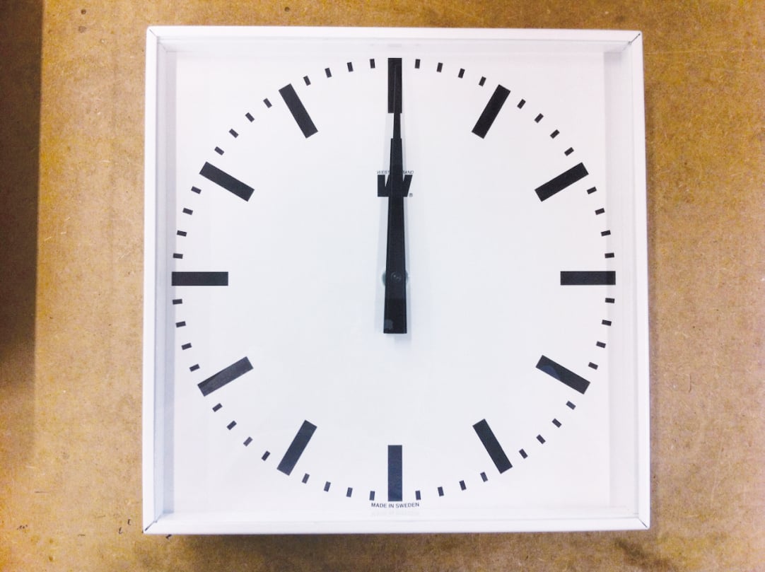 Square Wall Clock with Bars