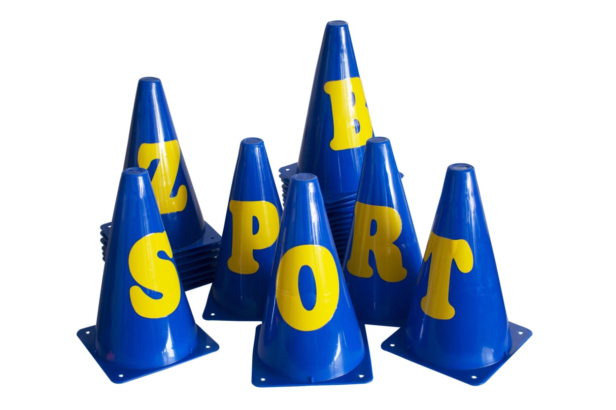 tanga sports® Marking cones with letters, set of 26