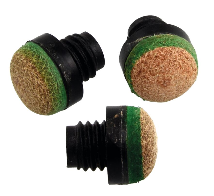 Screw-on leather tips Ø 12 mm, set of 10