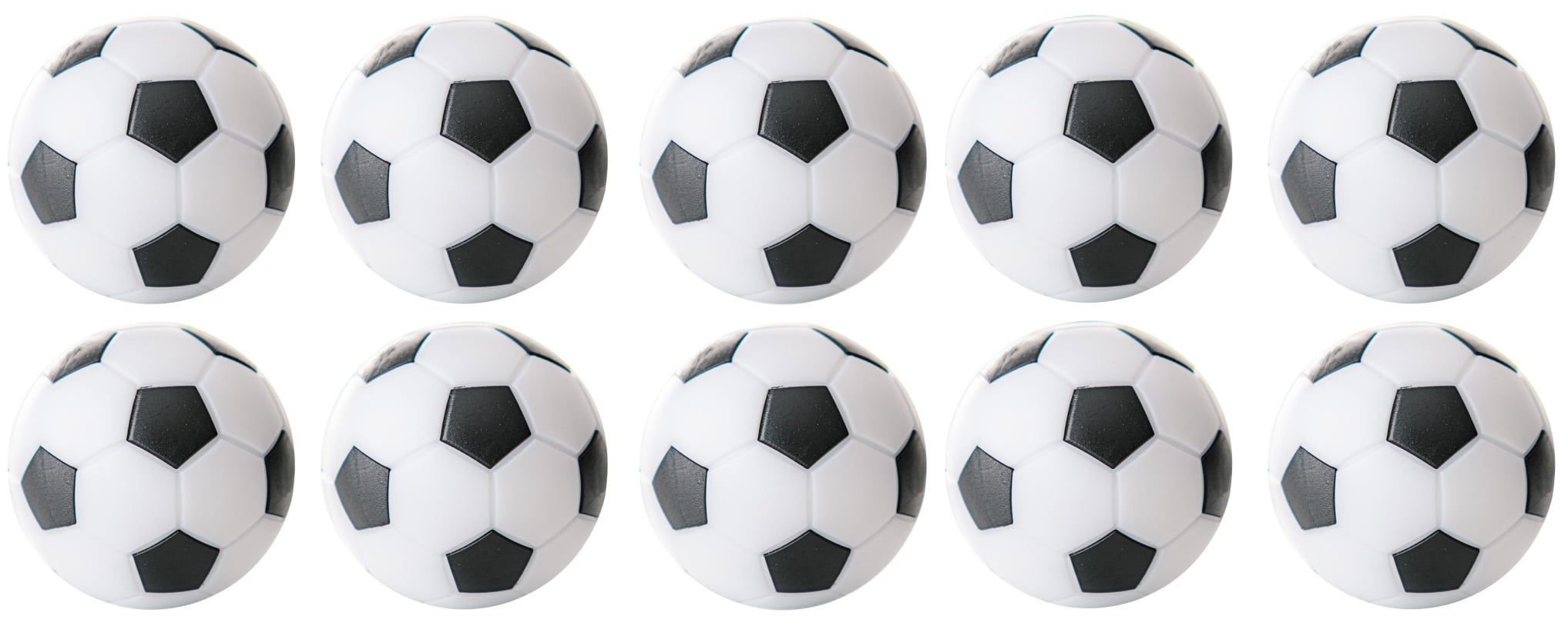 Table Soccer Foosballs, Colorful, Set of 10