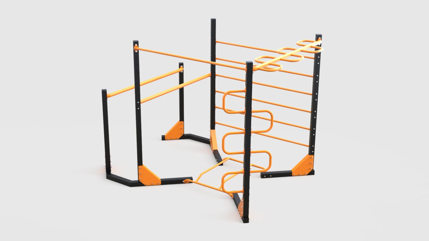 Street Workout Station CUBE 003, freestanding