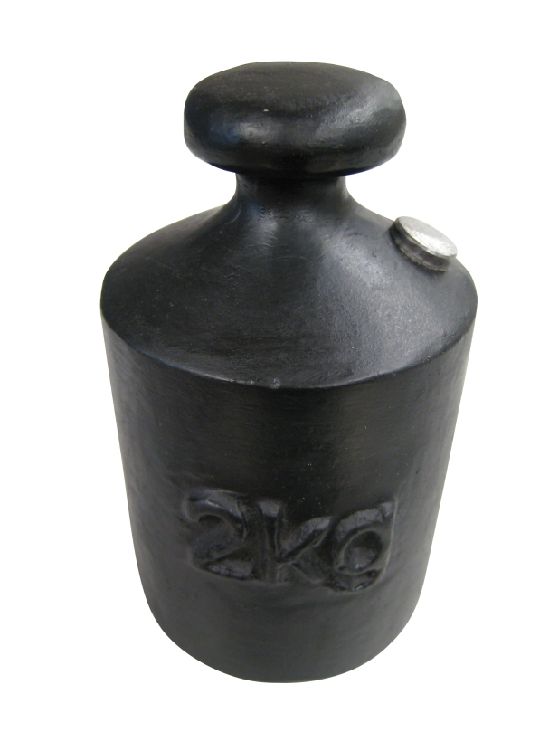 Button weight 2 kg with calibration