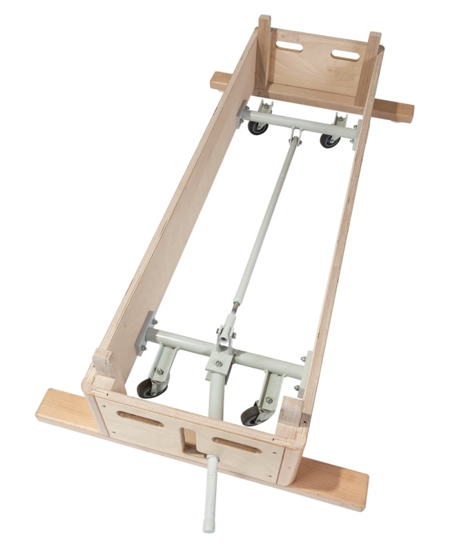 Box base with rolling mechanism for vaulting box