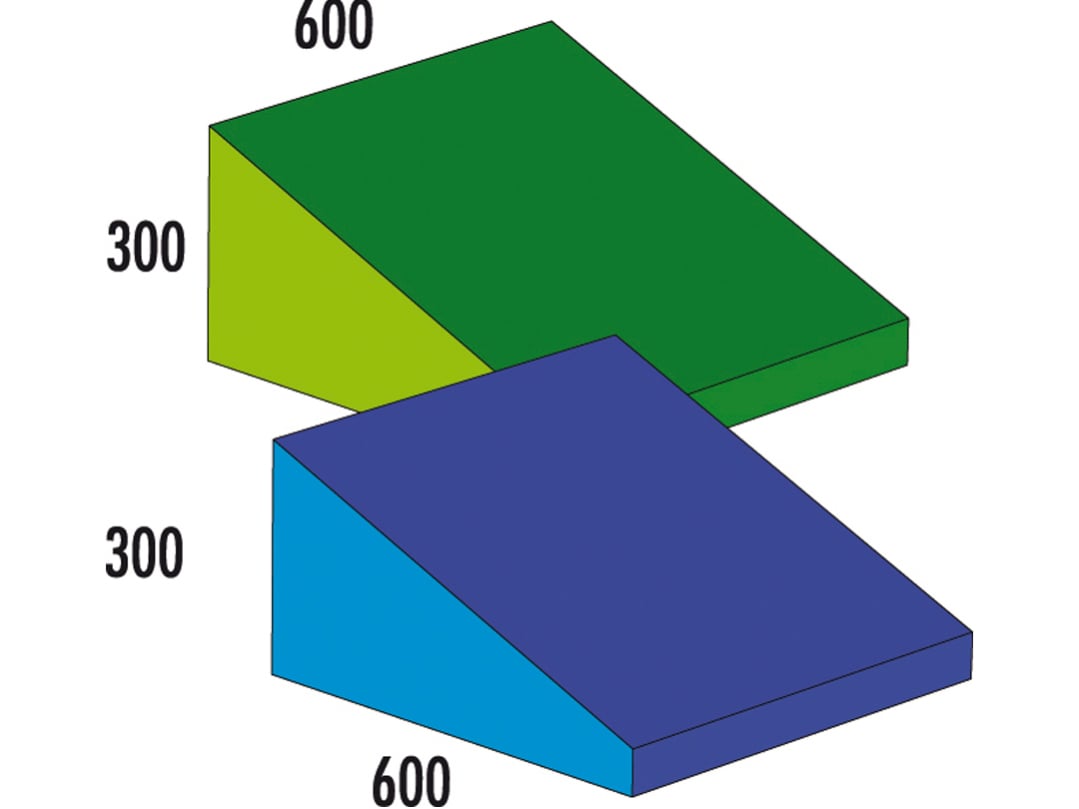 Play building block wedge mat