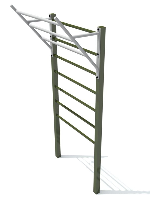 Calisthenics ladder with outrigger